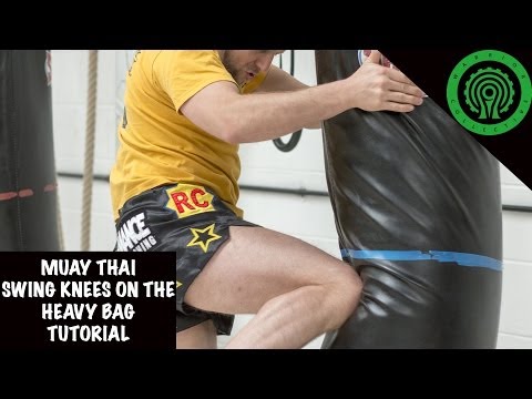 Muay Thai Swing Knees on the Heavy Bag Tutorial