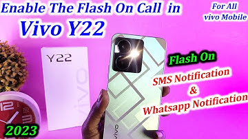 Vivo y22 incoming call flash light on setting | Vivo y22 sms notification flash on Setting kaise kre