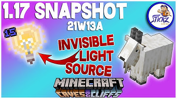 Minecraft 1.17 Snapshot - INVISIBLE LIGHT SOURCES - Caves and Cliffs Update (21w13a)
