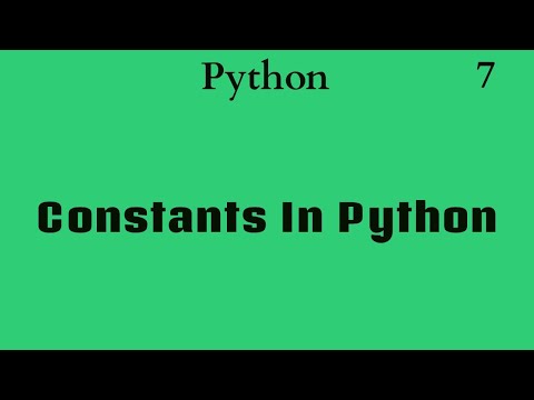 Constatns in python | Nepali