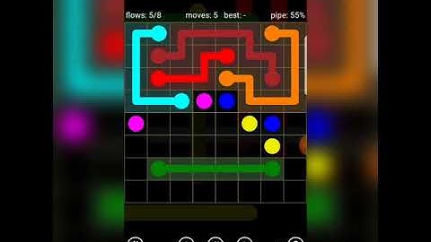 Flow Free Regular pack 8x8 Level 15 to 21 Solved