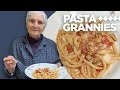 Enjoy 87yr old idas hand rolled macaroni with porcini mushrooms  pasta grannies