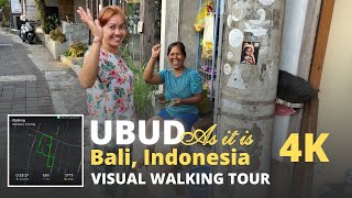 🇮🇩 4K Virtual Walking Tour through Culture Center of UBUD BALI INDONESIA - City Walks