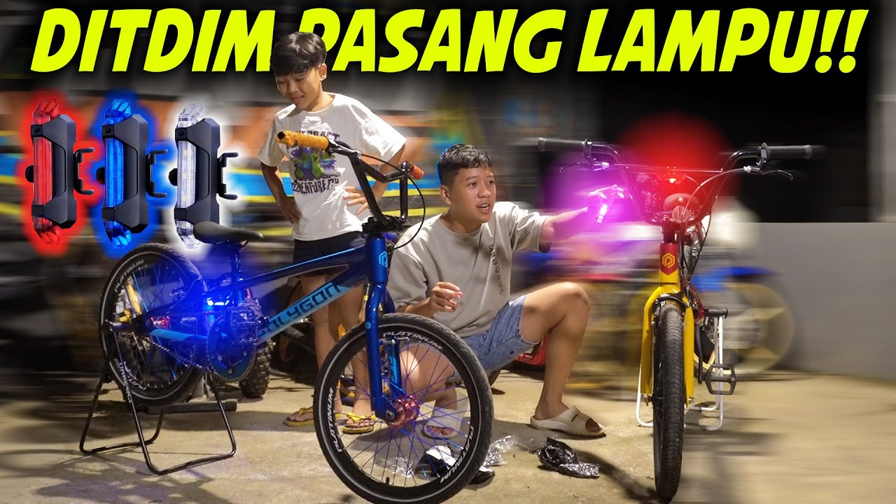 PASANG LAMPU SEPEDA ONTHEL DITDIM..