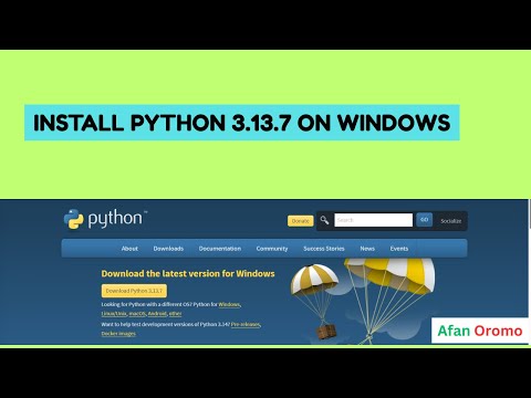How Install Python 3.13.7 on windows