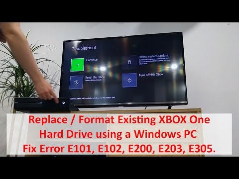 Replace / Format Existing XBOX One Hard Drive using Windows - Fix Error E101, E102, E200, E203, E305