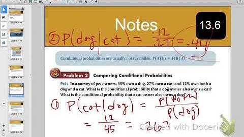 13.6 - Conditional Probability Formulas