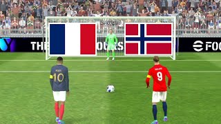 Mbappe vs Haaland Match | Penalty Shootout Match | France vs Norway | Efootball 2024 |