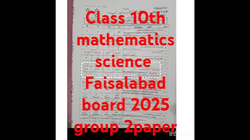 class 10th Maths fsd board group 2 solvedMcqs 2025 class 10 math paper evening paper