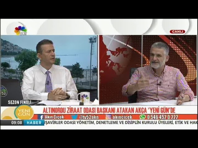 21/06/2019 YENİ GÜN - ATAKAN AKÇA / ALTINORDU ZİRAAT ODASI BAŞKANI