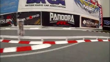 yokomo dib drifting at radshape rc on the new carpet track.