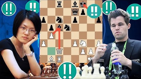 Clever Chess Game :96 |Magnus Carlsen  vs Hou Yifan | #chess #chessgame #checkmatepuzzles