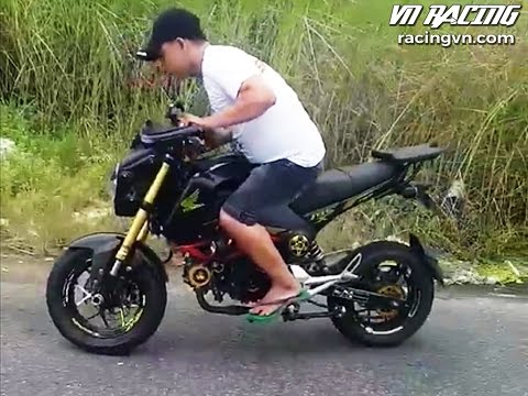 Video Bốc đầu Honda MSX 125 độ kiểng (Bốc đầu - Bốc đích -... - youtube