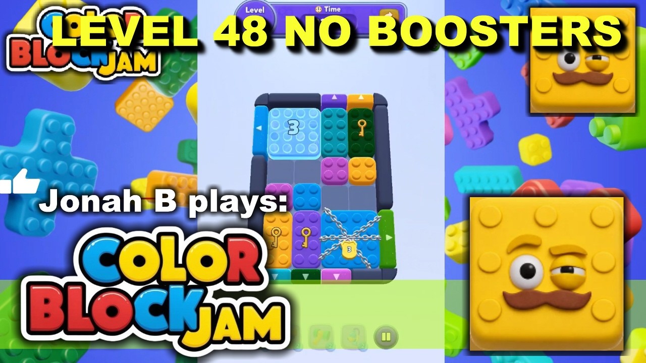 コントロールパネルブロックh 5124,5125 8個 Color Block Jam Level 48 No Boosters - YouTube
