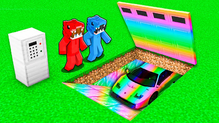 Encontré un GARAJE de COCHES ARCOIRIS en Minecraft!