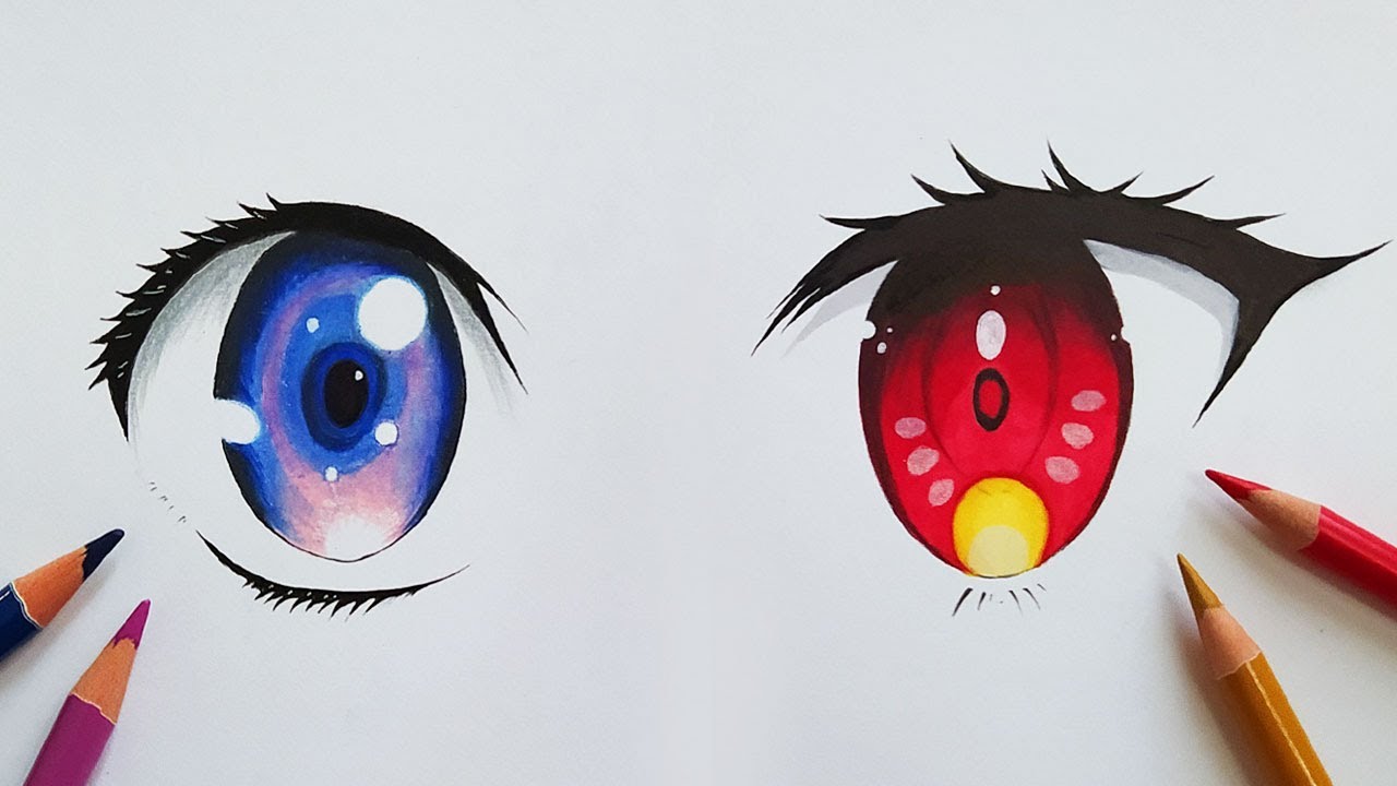 2 SIMPLE WAYS TO DRAW ANIME EYES - YouTube