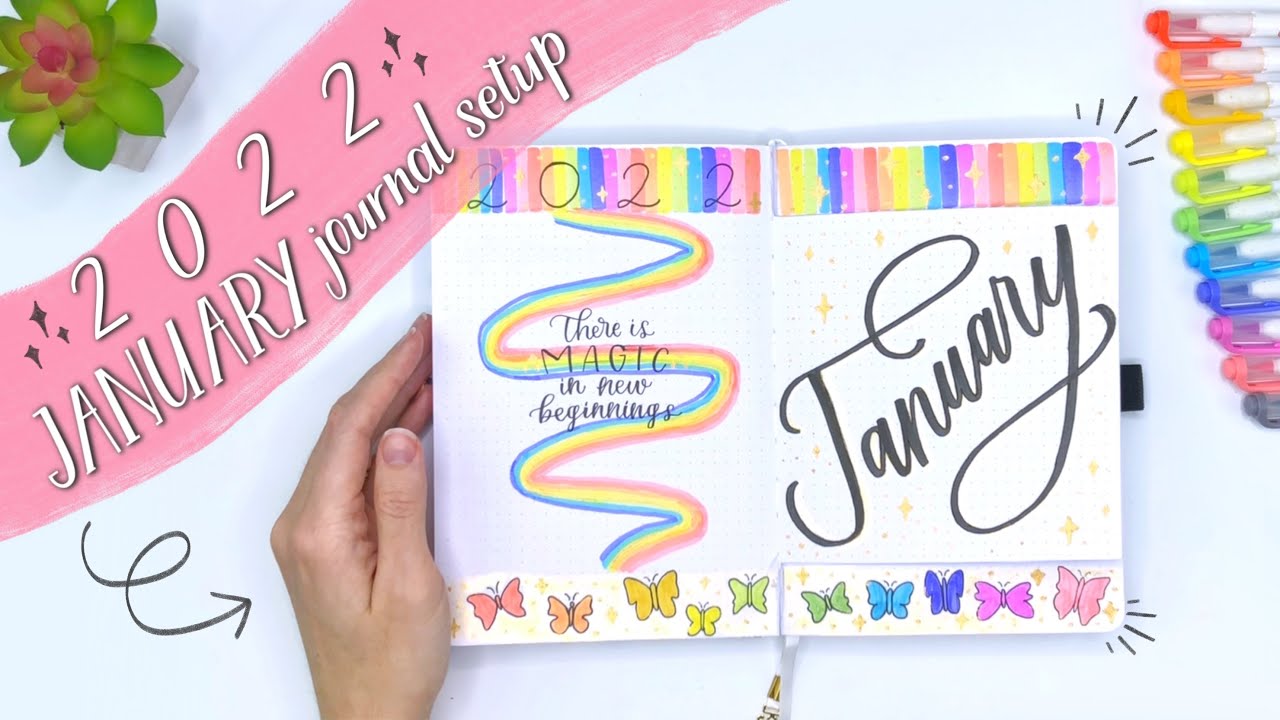 SQUARE Journal Flip Through with Hand Lettering Ideas! 