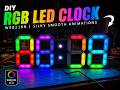 DIY RGB LED Clock with ESP32-C3 (WS2812B) | Smooth Animations