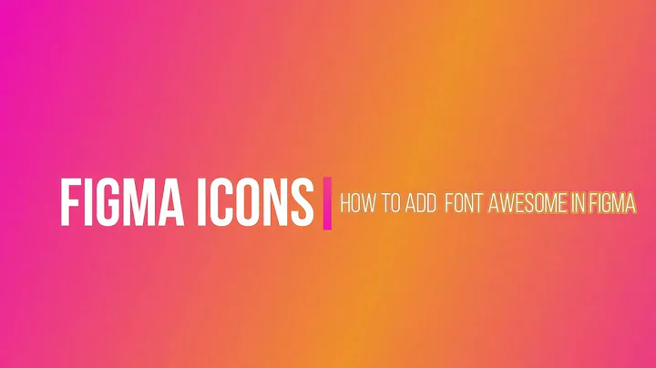 How to add Font awesome Icons in Figma