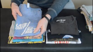 Asmr - Folding and Showing my T-Shirt Collection - Softly Spoken