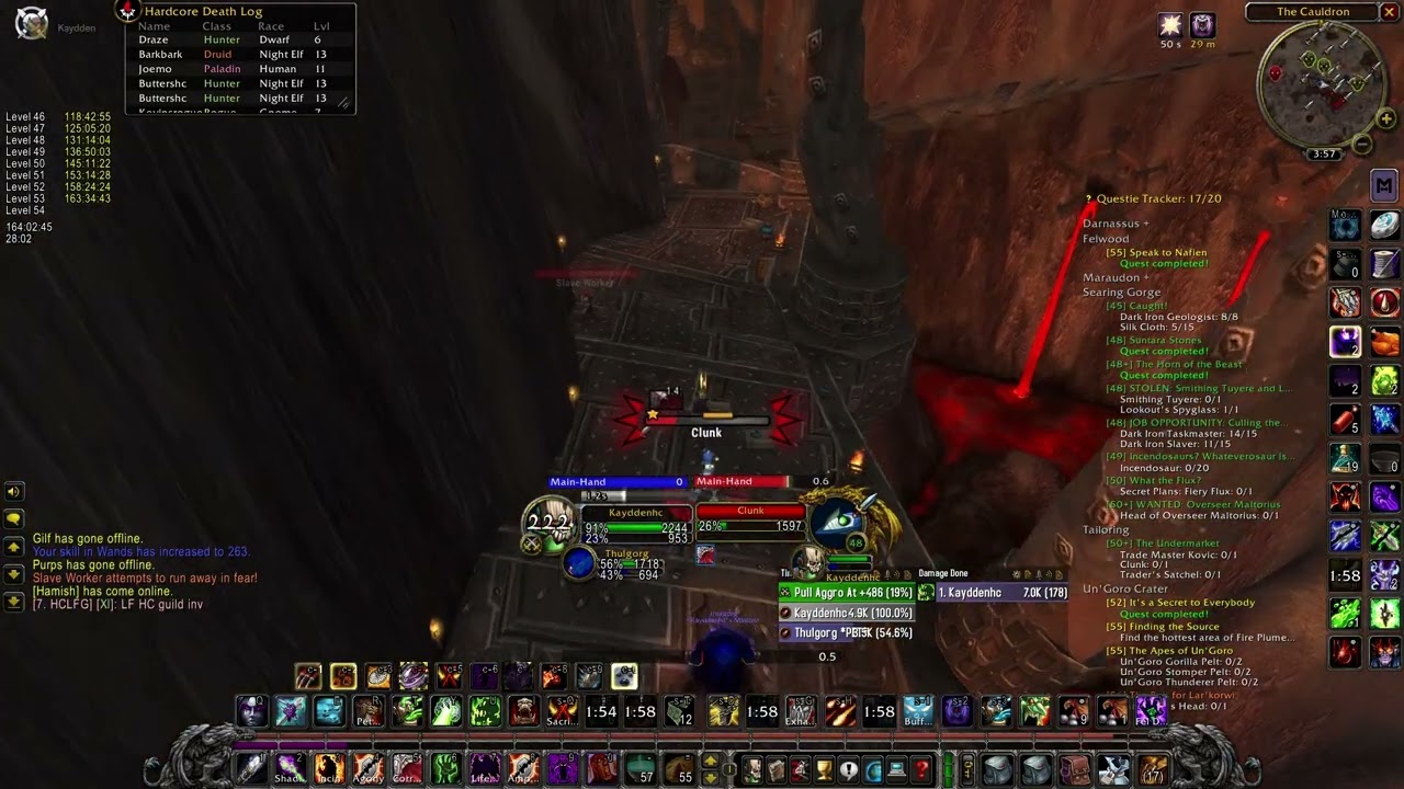 The elevator went down, not up - 53 Death? (Hardcore WoW Classic Era Death = Delete)