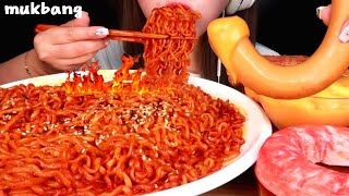 불닭볶음면 통스팸 킬바사소세지 킬바사크래미 먹방 Spicy noodles spam Kielbasa sausage mukbang