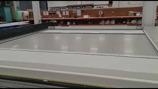 Twin Zip LanternLITE blind being tested in the factory