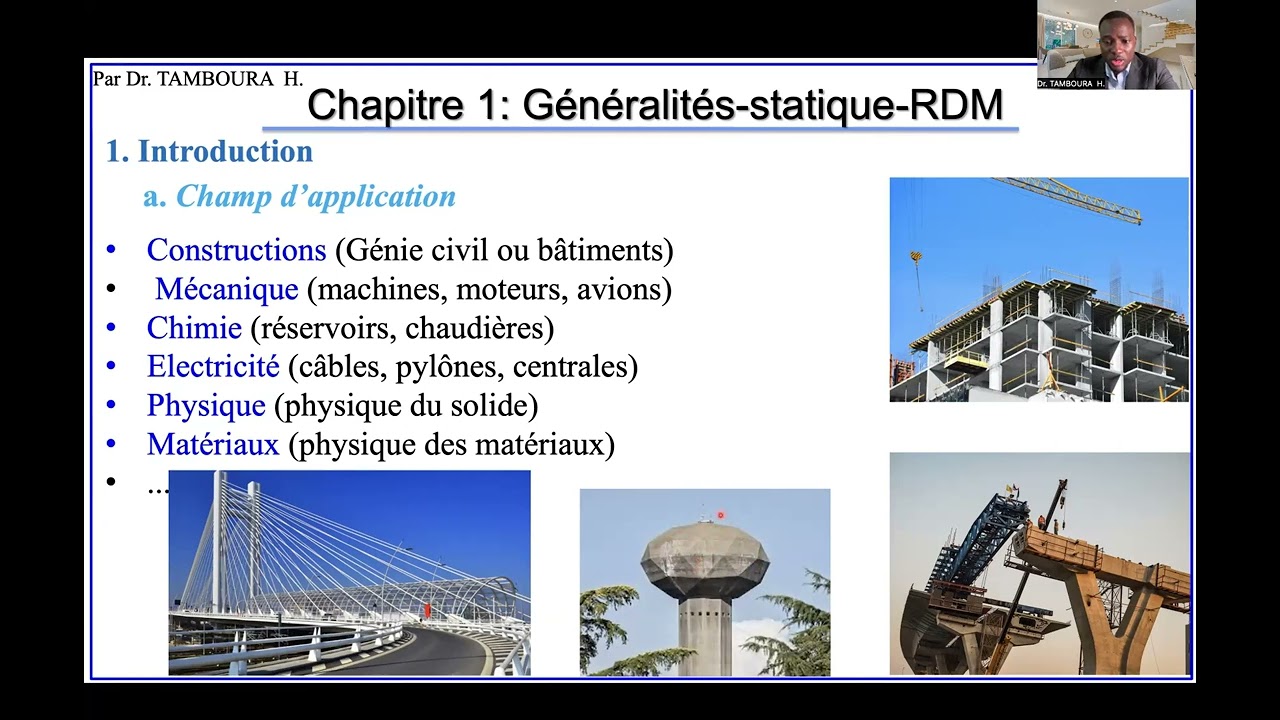 Calcul des Structures 1_Chapitre1: Généralités-statique-RDM (Partie 1)_ Introduction