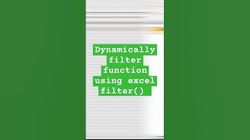 Excel Filter Function | Dynamically Filter Data