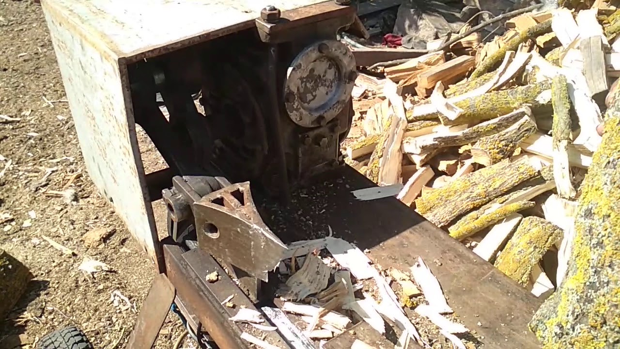 Самодельный дровокол (электродровокол) - YouTube