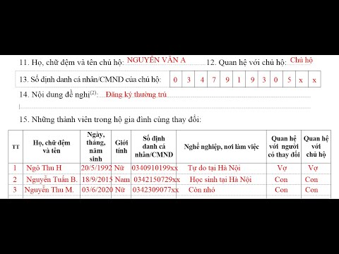 Video Cách điền tờ khai thay đổi thông tin cư trú - youtube
