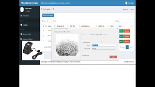 Online Biometric Fingerprint Employee Attendance System in PHP MySQL and C# - ZKTeco 4500 screenshot 3