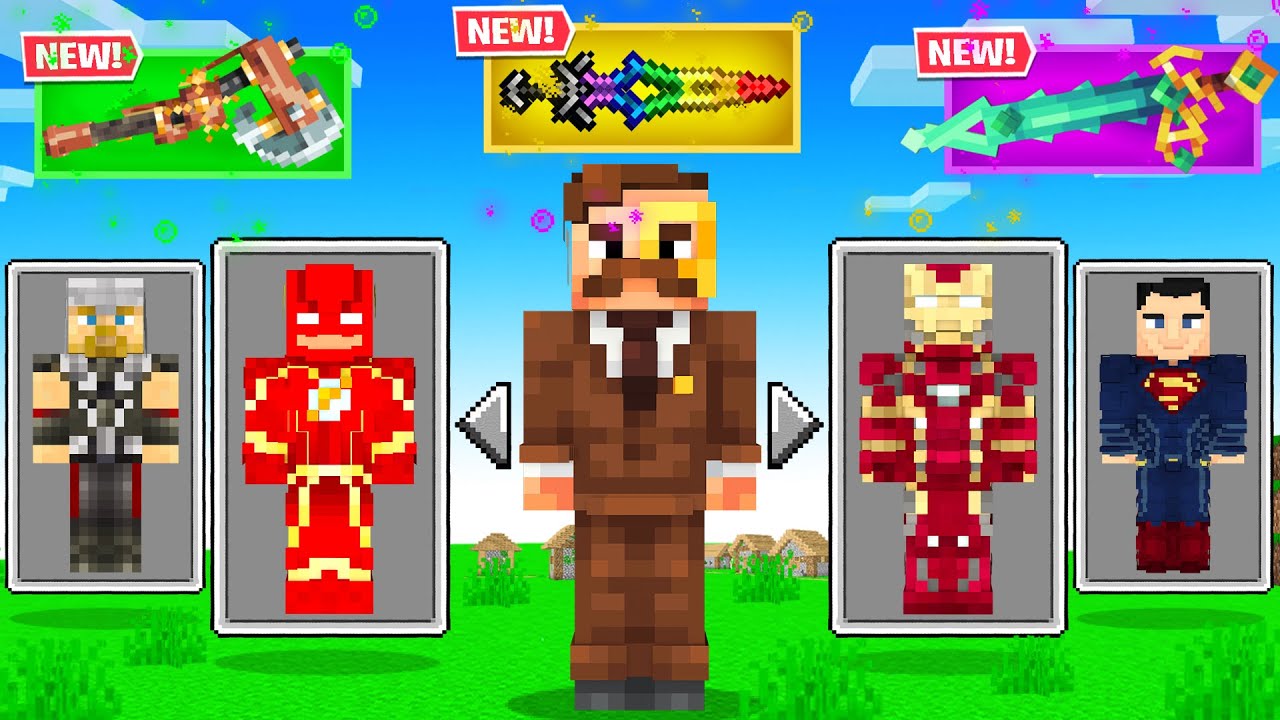 Using RANDOM SUPER POWERS For Loot in Minecraft - YouTube