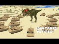 What if 1000 TANKS FIGHT A GIANT T-REX DINOSAUR  in Minecraft - Coffin Meme