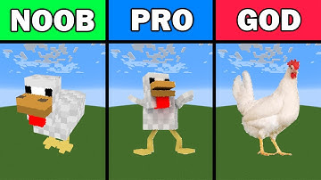NOOB VS PRO VS HACKER Minecraft Pixel Art - Chicken in Minecraft