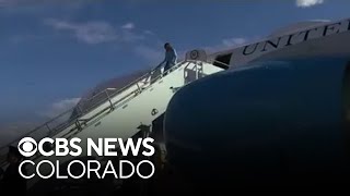 Vice President Kamala Harris arrives in Colorado Springs