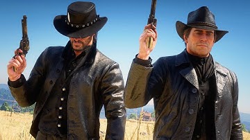 John Marston and Arthur Morgan QuickDraws and Brutal Combat | Red Dead Redemption 2 - No Deadeye