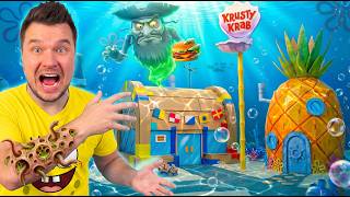 I Built Box Fort Biking Bottom With SpongeBob! The Flying Dutchmen Bit Me!