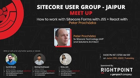 Sitecore User Group Jaipur Meetup | June 27 2023 | Peter Procházka
