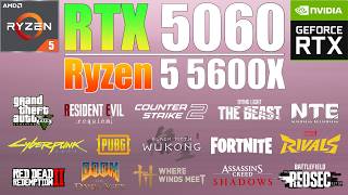 RTX 5060 + Ryzen 5 5600X — Worth It or Bottleneck? (17 Games Tested)