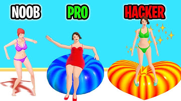 NOOB vs PRO vs HACKER In Orange Run - All Level Gameplay Walkthrough iOS Android PART 1-OR