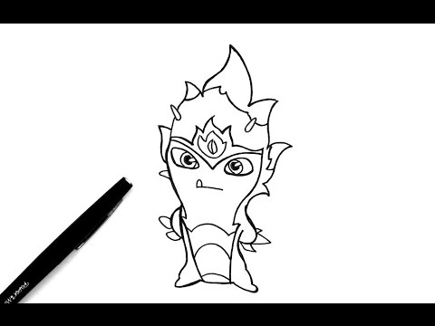 Comment dessiner L'Elémentaire de Feu (Slugterra) - YouTube