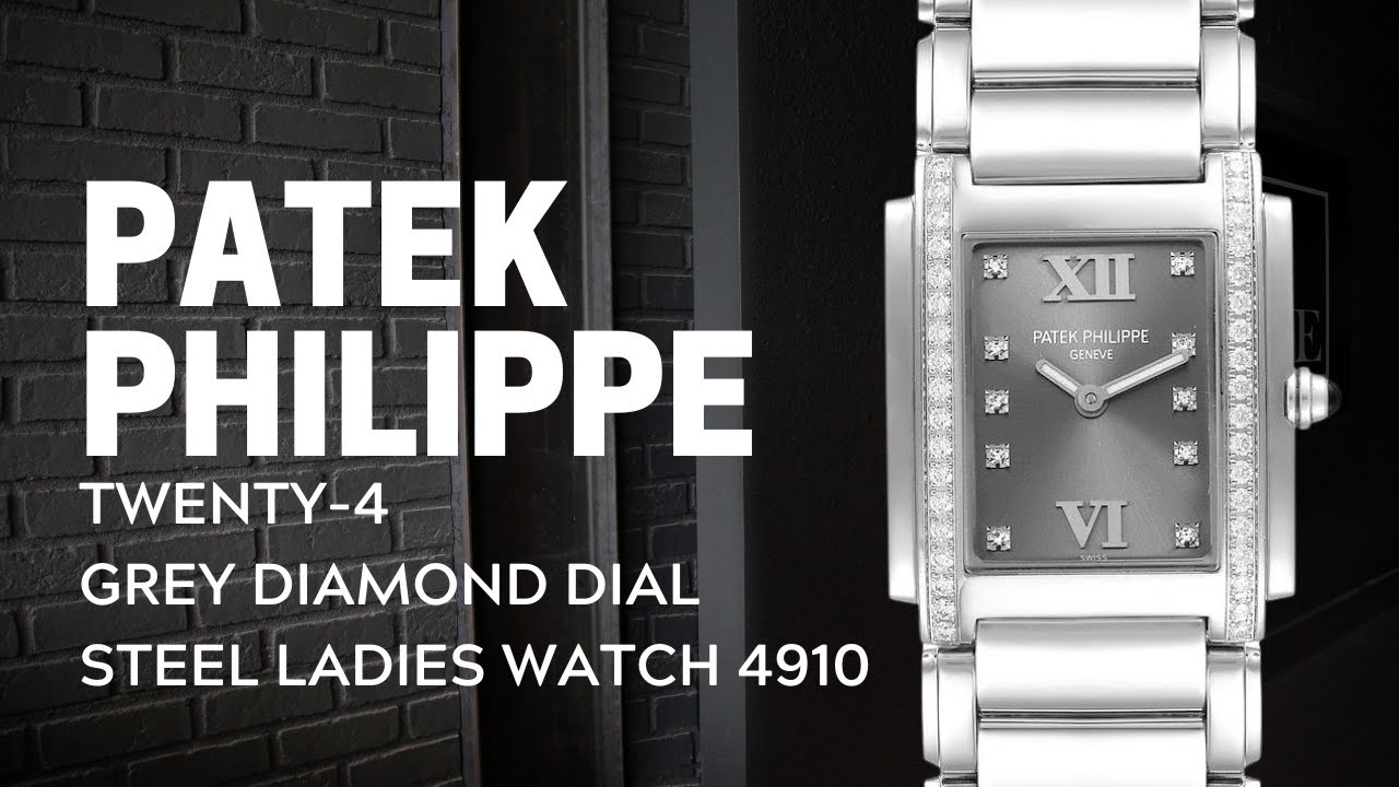Patek Philippe Twenty 4 Grey Diamond Dial Steel Ladies Watch 4910