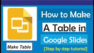 How To Make A Table In Google Slides