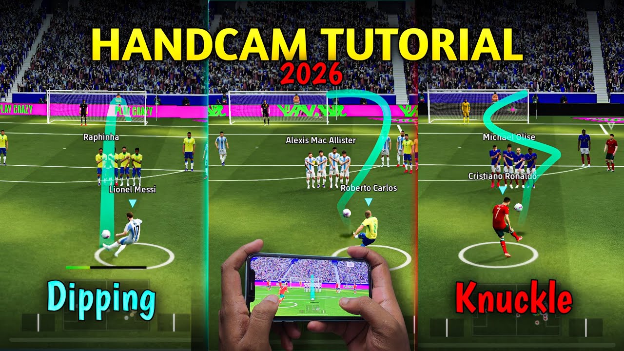Efootball 2026 All Free Kick Tutorial | Handcam Guide | 