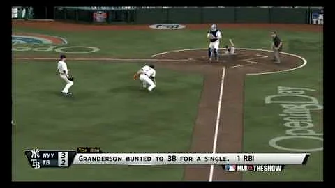 MLB 12 The Show: New York Yankees @ Tampa Bay Rays Highlighs - Game 1/162