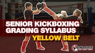 SENIOR KICKBOXING GRADING SYLLABUS - YELLOW BELT