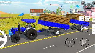 Tractor 🚜 2 trolley add Full loaded gameplay indian vehicles simulator 3d #trending #viral #games