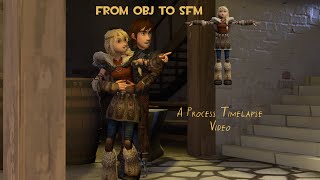 Blender - SFM: TimeLapse of the Conversion of an OBJ Model to be Usable in SFM