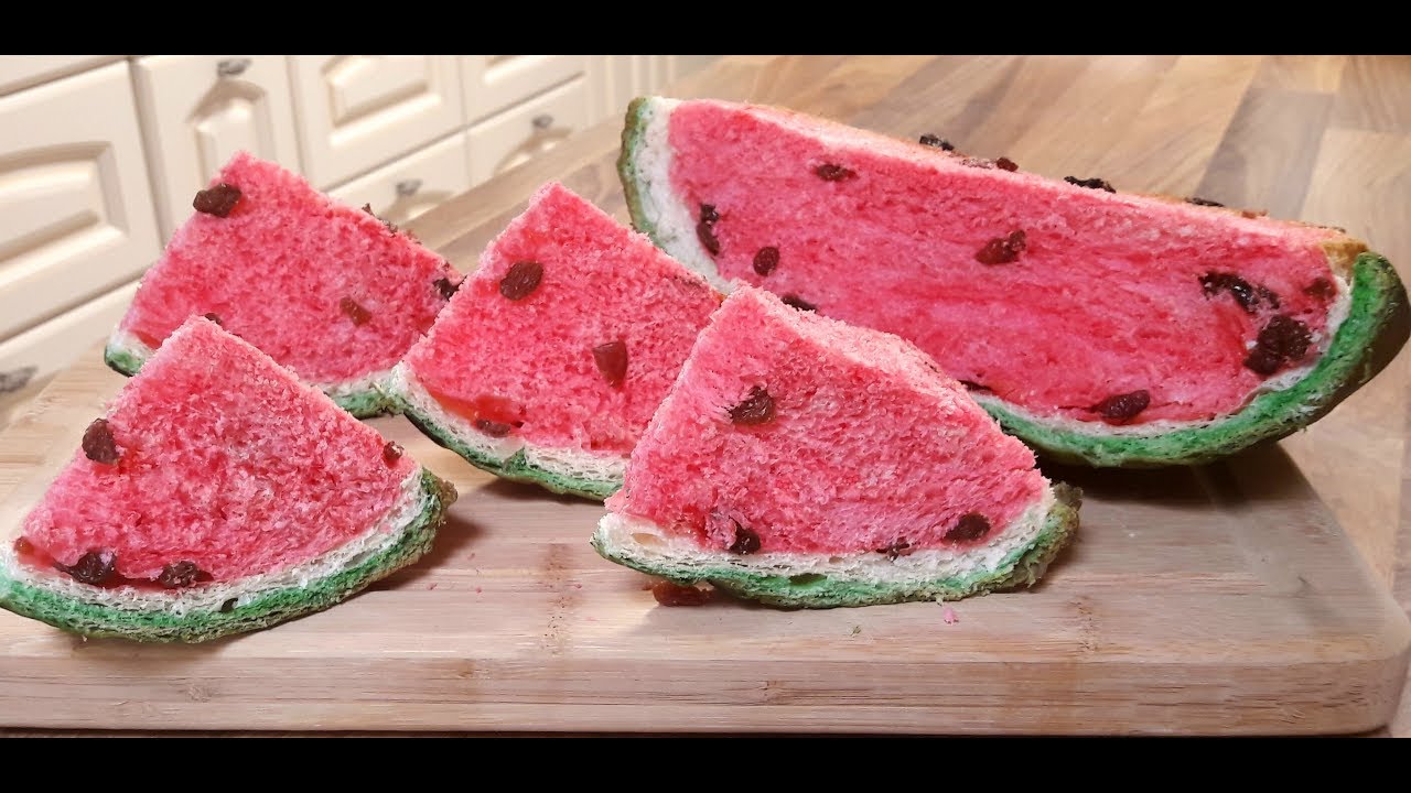 Soft & Spongy Watermelon Bread (Lookalike) YouTube